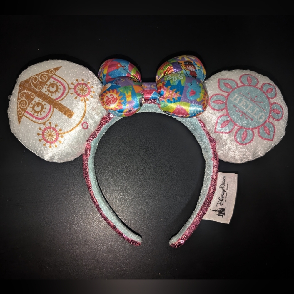 Disney Parks Minnie Mouse Ear Headband with Colorful Bow